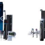 black Oral B Pro 7000 and black Oral B Genius 8000
