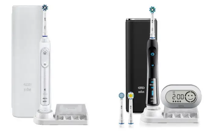 oral-b genius 6000 and orl B pro 7000 electric toothbrushes
