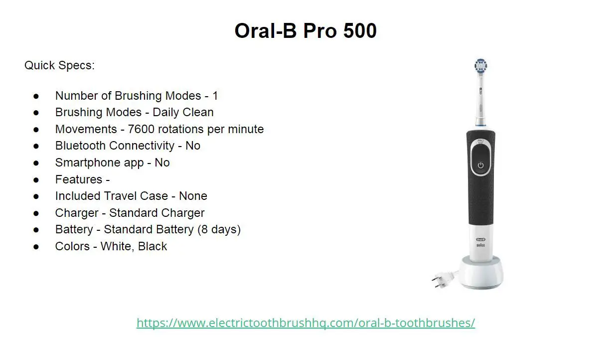 black Oral-B Pro 500