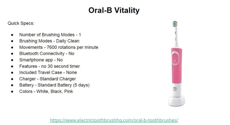 oral b toothbrush settings