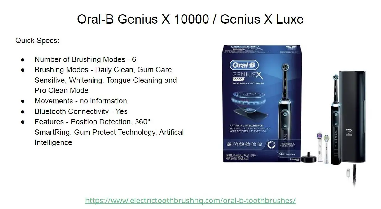Oral-B Genius X 10000 Slides