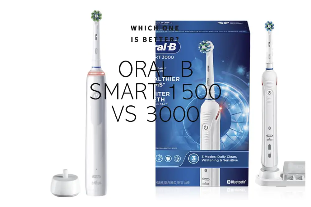 white oral-b smart 1500 and white oral b smart 3000 electric toothbrush